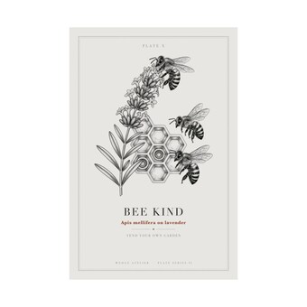 Honey Bee Lavender Print photo 3