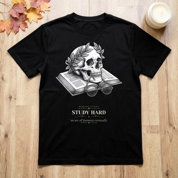 Dark Academia Skull Shirt by WedgeAtelier