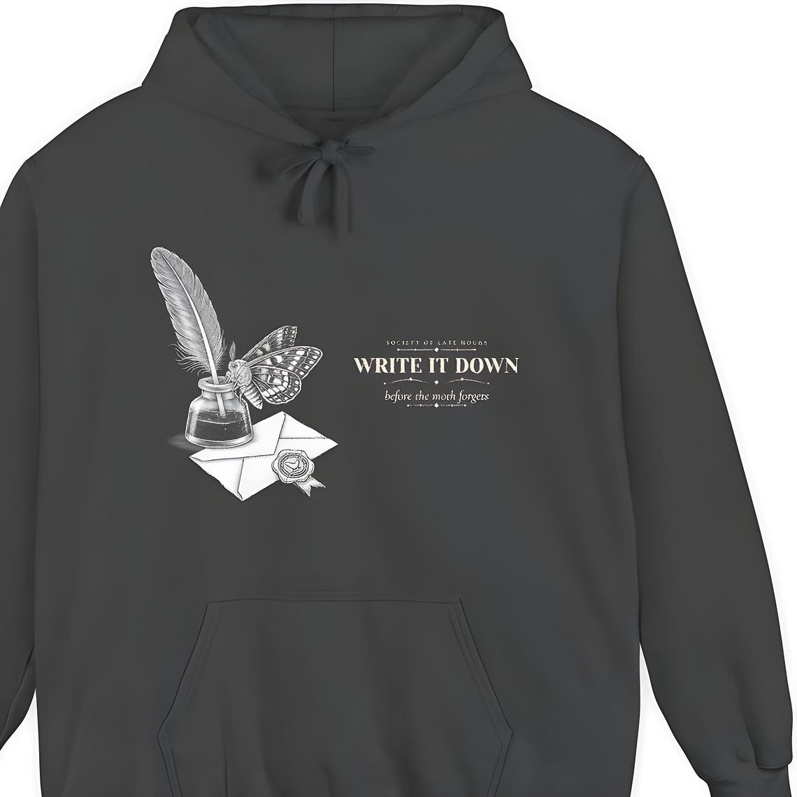 Dark Academia Writer Hoodie — Comfort Colors hoodie by WedgeAtelier
