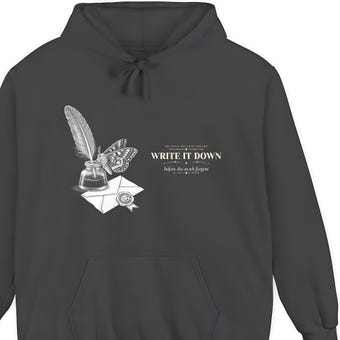Dark Academia Writer Hoodie photo 4