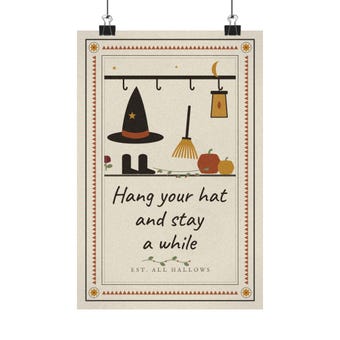 Witch Hat Folk Art Print photo 2