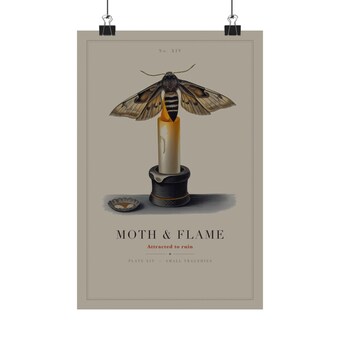 Moth and Candle Print photo 2