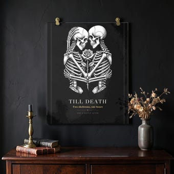 Gothic Skeleton Couple Wall Art Print photo 2
