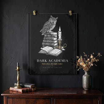 Dark Academia Owl Library Print photo 2