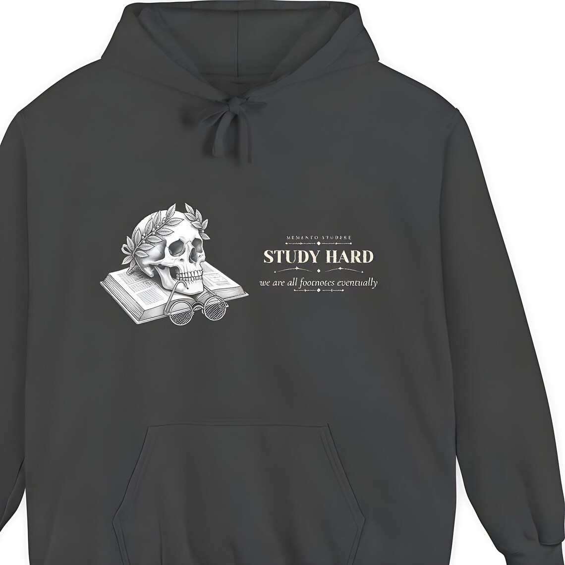 Dark Academia Skull Hoodie — Comfort Colors hoodie by WedgeAtelier