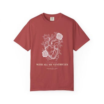Anatomical Heart Comfort Colors Shirt photo 3