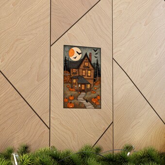 Haunted Cottage Folk Art Print photo 5