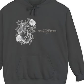 Anatomical Heart Rose Hoodie photo 2