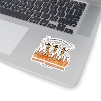Dancing Skeletons Halloween Sticker photo 2
