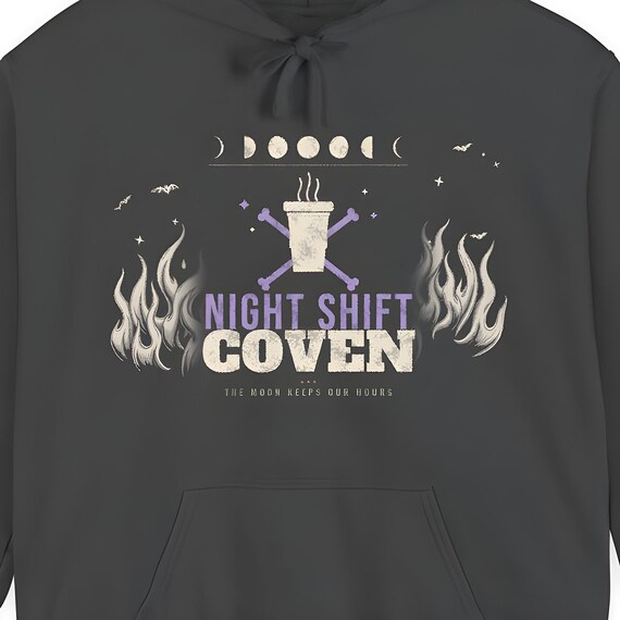 Night Shift Nurse Hoodie — Comfort Colors hoodie by WedgeAtelier