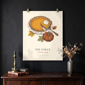 Funny Pumpkin Pie Art Print photo 2