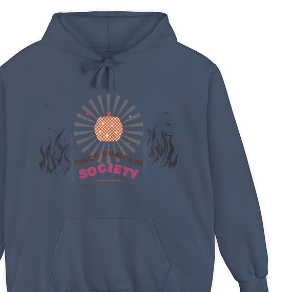 Disco Pumpkin Society Hoodie — Comfort Colors hoodie by WedgeAtelier