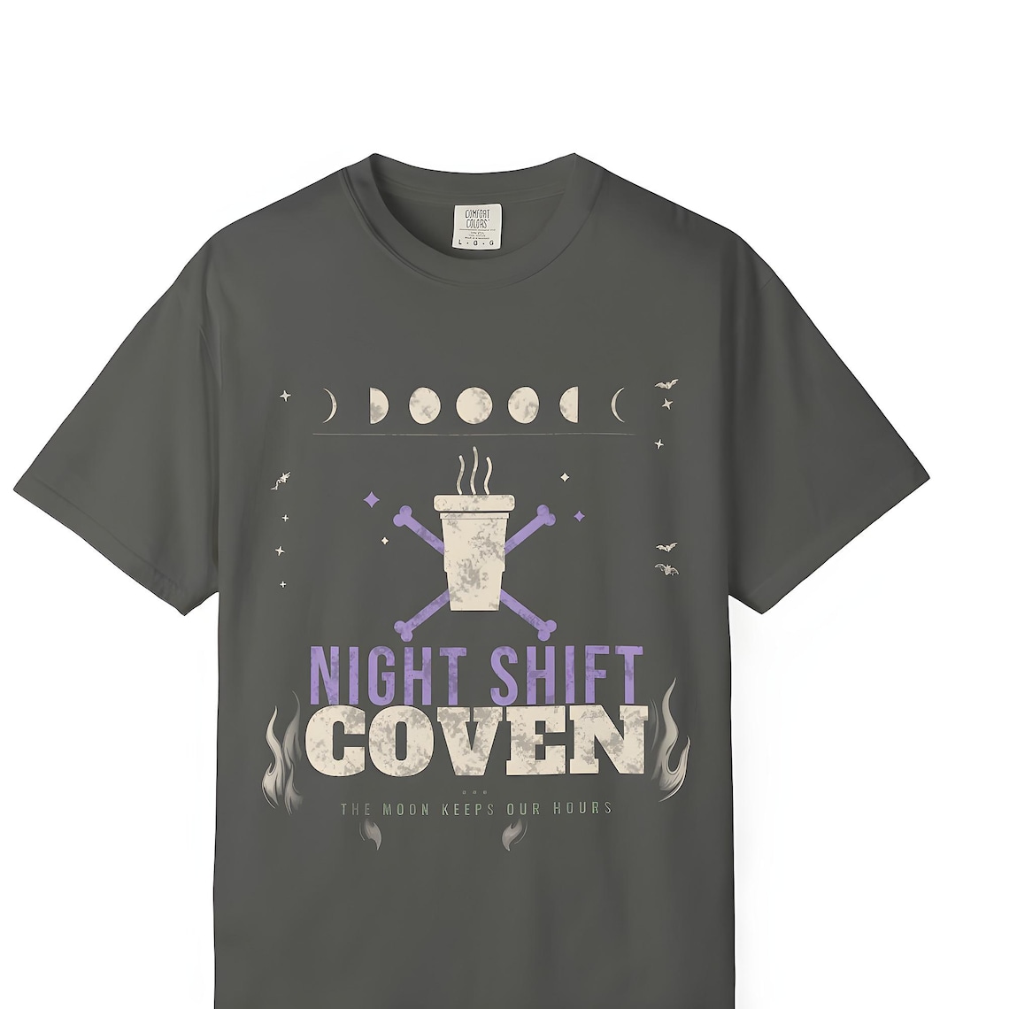 Night Shift Coven Nurse Tee — Comfort Colors tee by WedgeAtelier