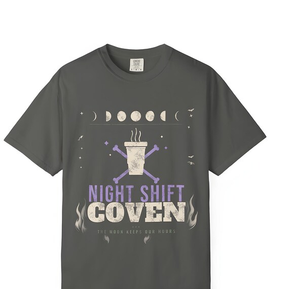 Night Shift Coven Nurse Tee — Comfort Colors tee by WedgeAtelier