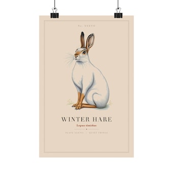 Winter Hare Specimen Plate Print photo 2