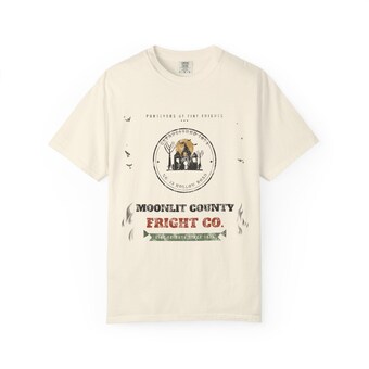 Moonlit County Fright Co. Vintage Halloween Shirt photo 2