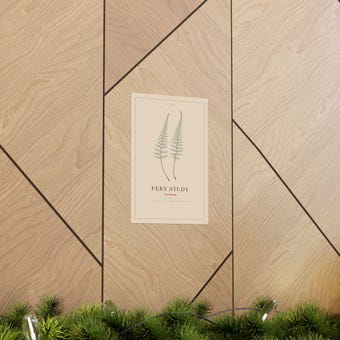 Sage Green Fern Pair Print photo 5