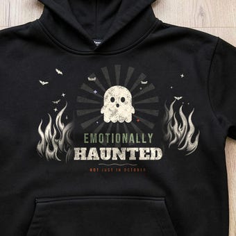 Emotionally Haunted Ghost Hoodie photo 3