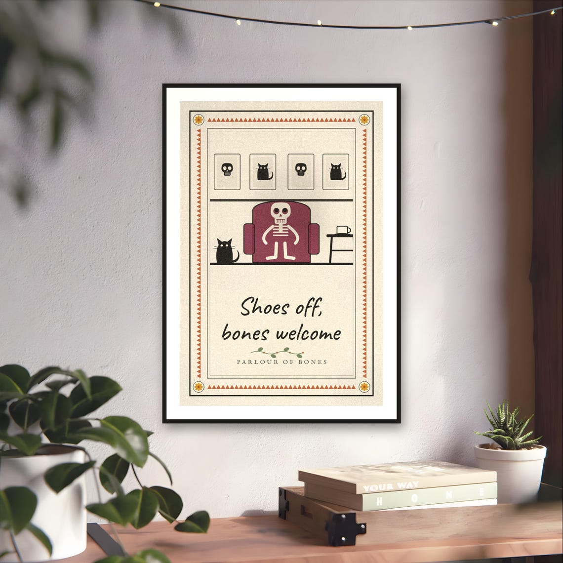 Parlour of Bones Skeleton Print — art print by WedgeAtelier