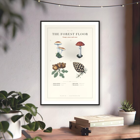 Mushroom Forest Floor Chart Print — art print by WedgeAtelier