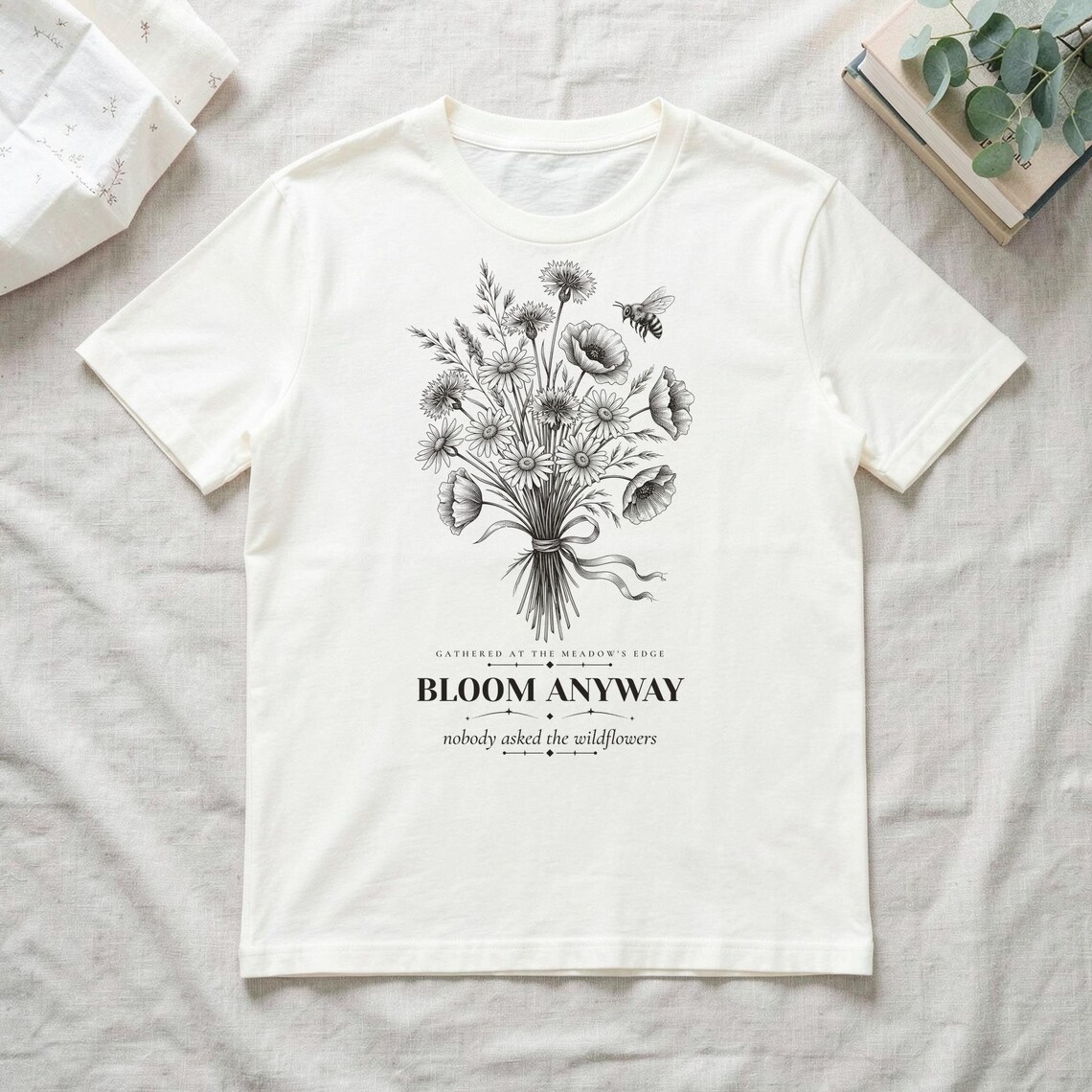 Cottagecore Wildflower Bouquet Tee by WedgeAtelier