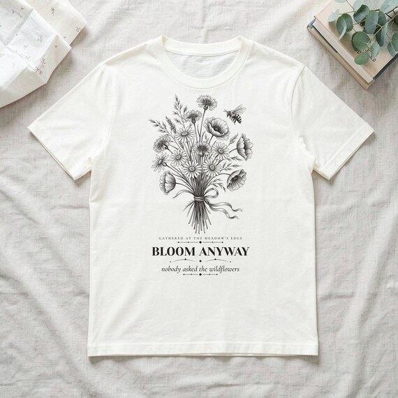 Cottagecore Wildflower Bouquet Tee by WedgeAtelier