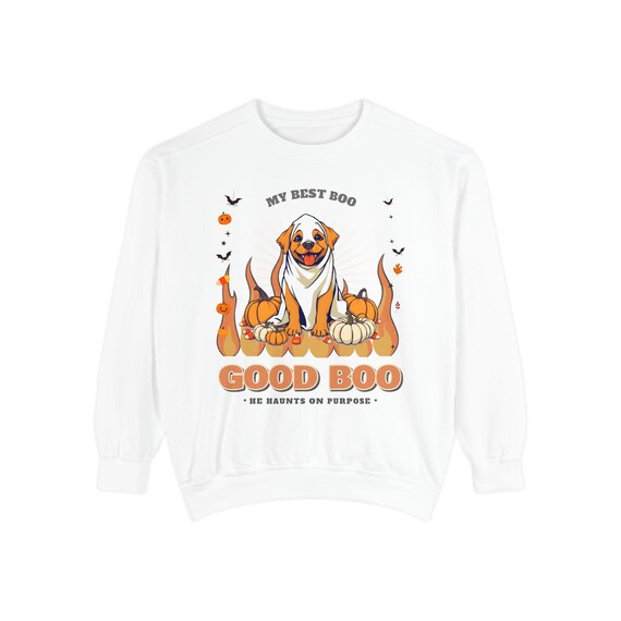 Funny Dog Ghost Costume Sweatshirt by WedgeAtelier