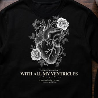 Anatomical Heart Rose Sweatshirt photo 3