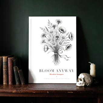 Vintage Botanical Wildflower Bouquet Print photo 3