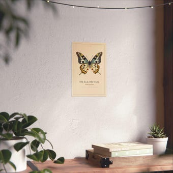 Vintage Swallowtail Butterfly Print photo 6