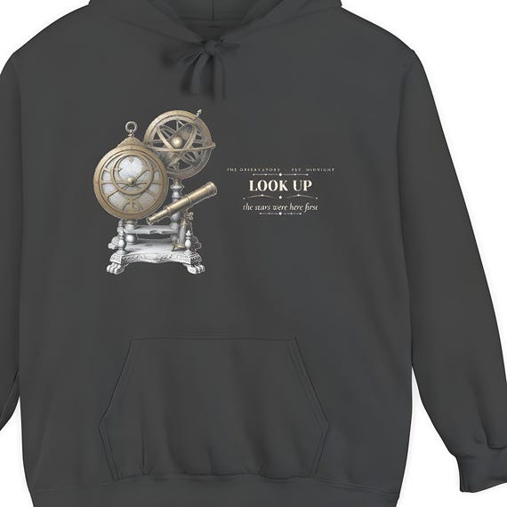 Dark Academia Astronomy Hoodie — Comfort Colors hoodie by WedgeAtelier