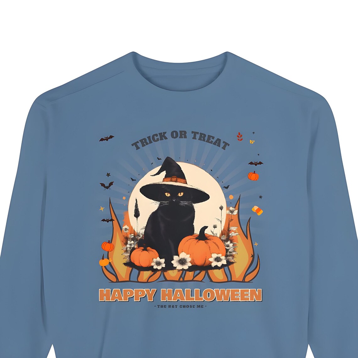 Happy Halloween Sweatshirt — Comfort Colors crewneck sweatshirt by WedgeAtelier
