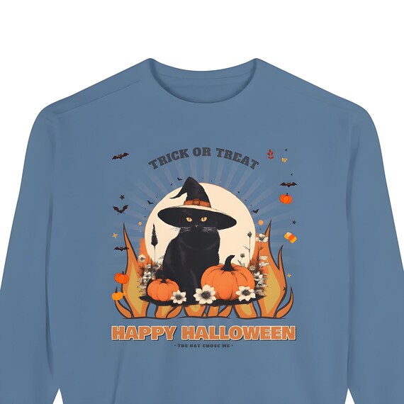 Happy Halloween Sweatshirt — Comfort Colors crewneck sweatshirt by WedgeAtelier