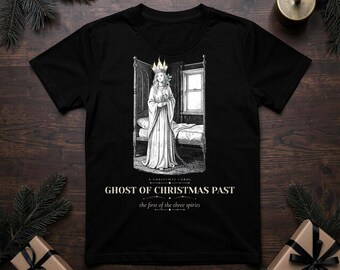 Ghost of Christmas Past Shirt, Victorian Candle-Crowned Spirit, Dark Academia Book Lover Gift (Comfort Colors)