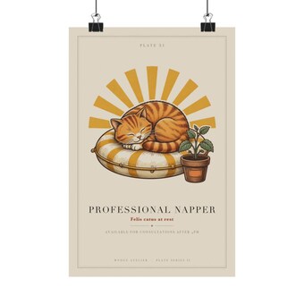 Professional Napper Cat Print photo 2