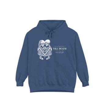 Till Death Skeleton Couple Comfort Colors Hoodie photo 5