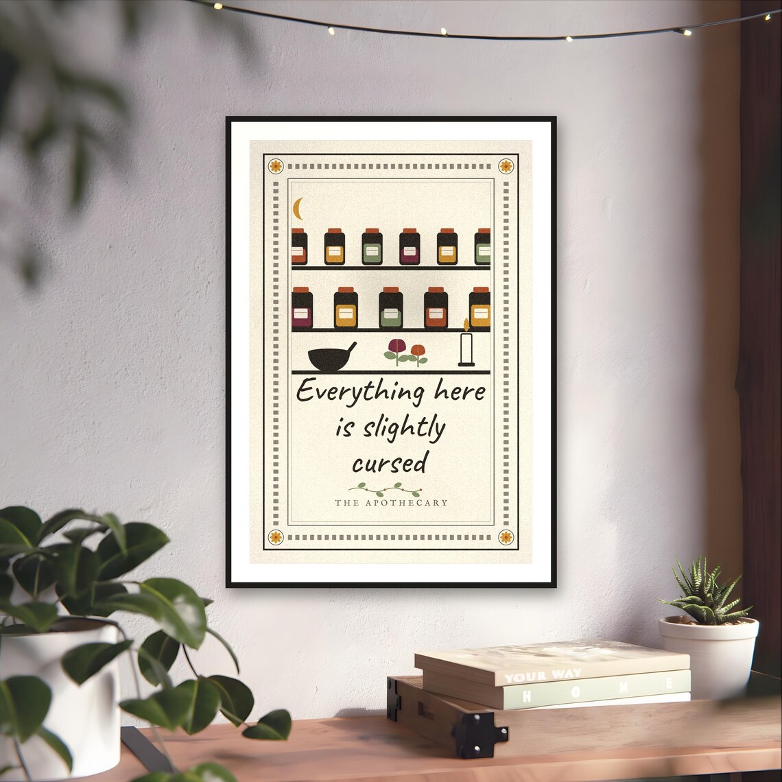 Funny Apothecary Halloween Print — art print by WedgeAtelier
