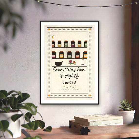 Funny Apothecary Halloween Print — art print by WedgeAtelier