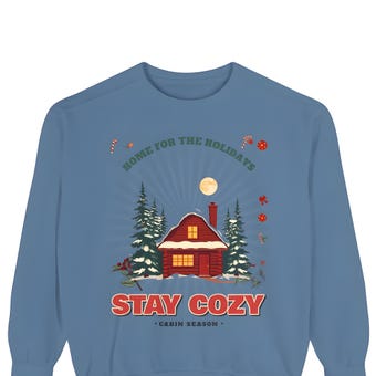 Stay Cozy Cabin Christmas Sweatshirt photo 4