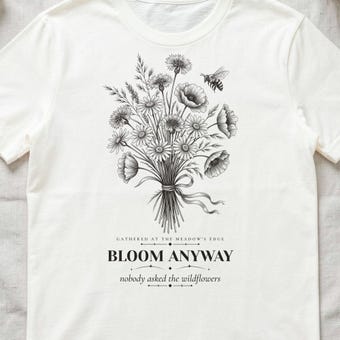 Cottagecore Wildflower Bouquet Tee photo 3