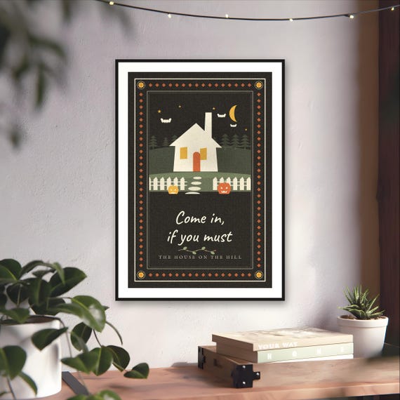 Haunted House Folk Art Print — art print by WedgeAtelier