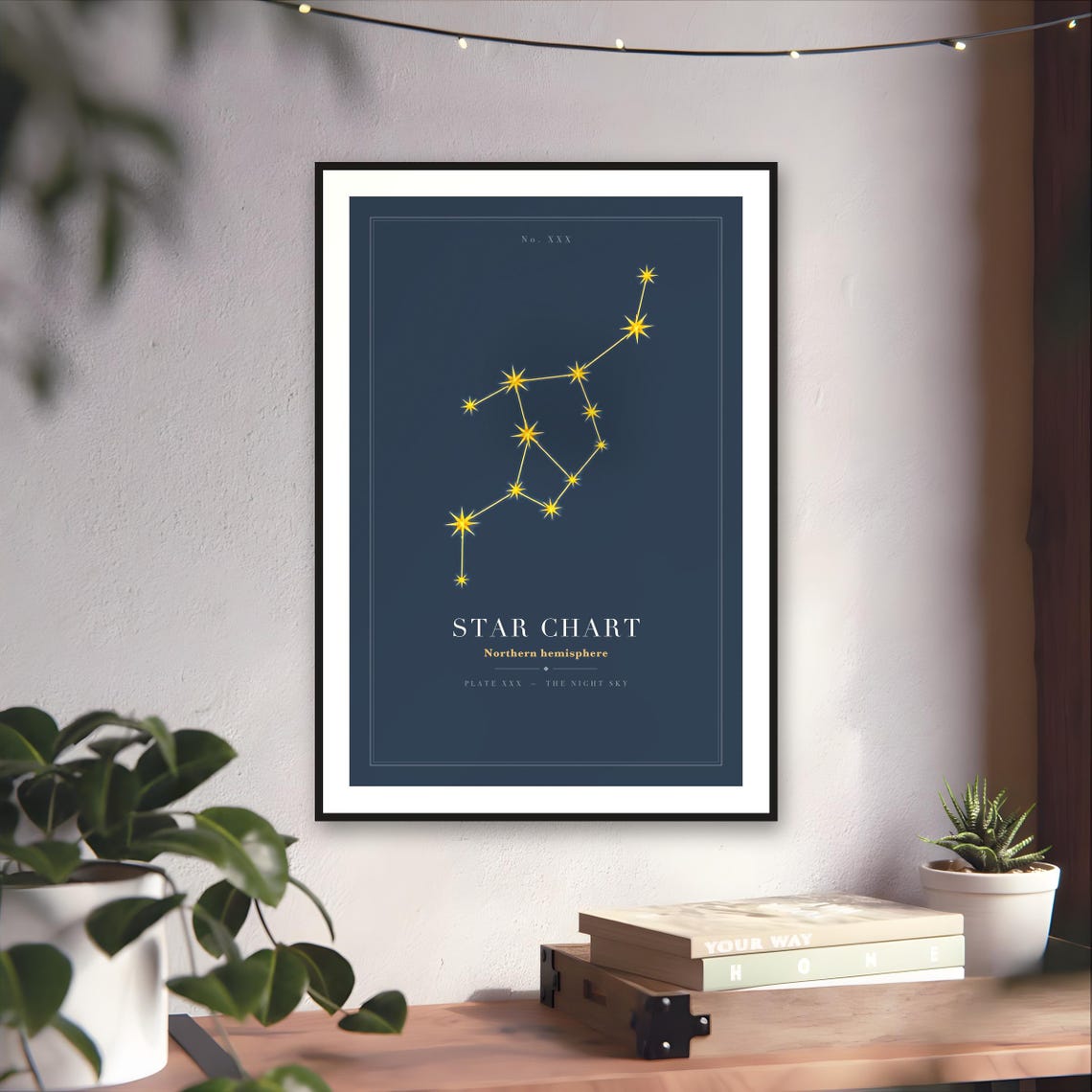 Northern Hemisphere Star Chart Print — art print by WedgeAtelier