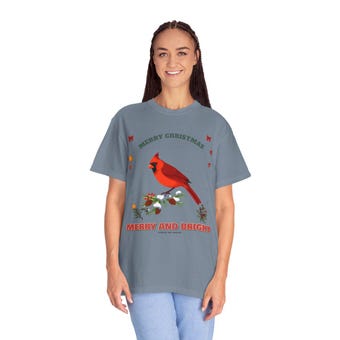 Retro Cardinal Christmas Tee photo 2