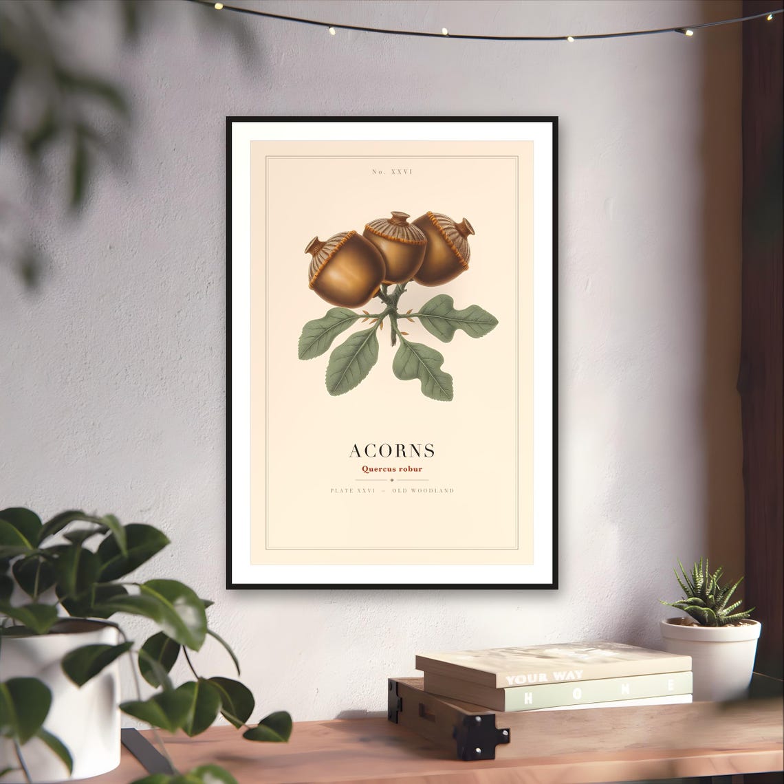 Vintage Acorn Botanical Print — art print by WedgeAtelier