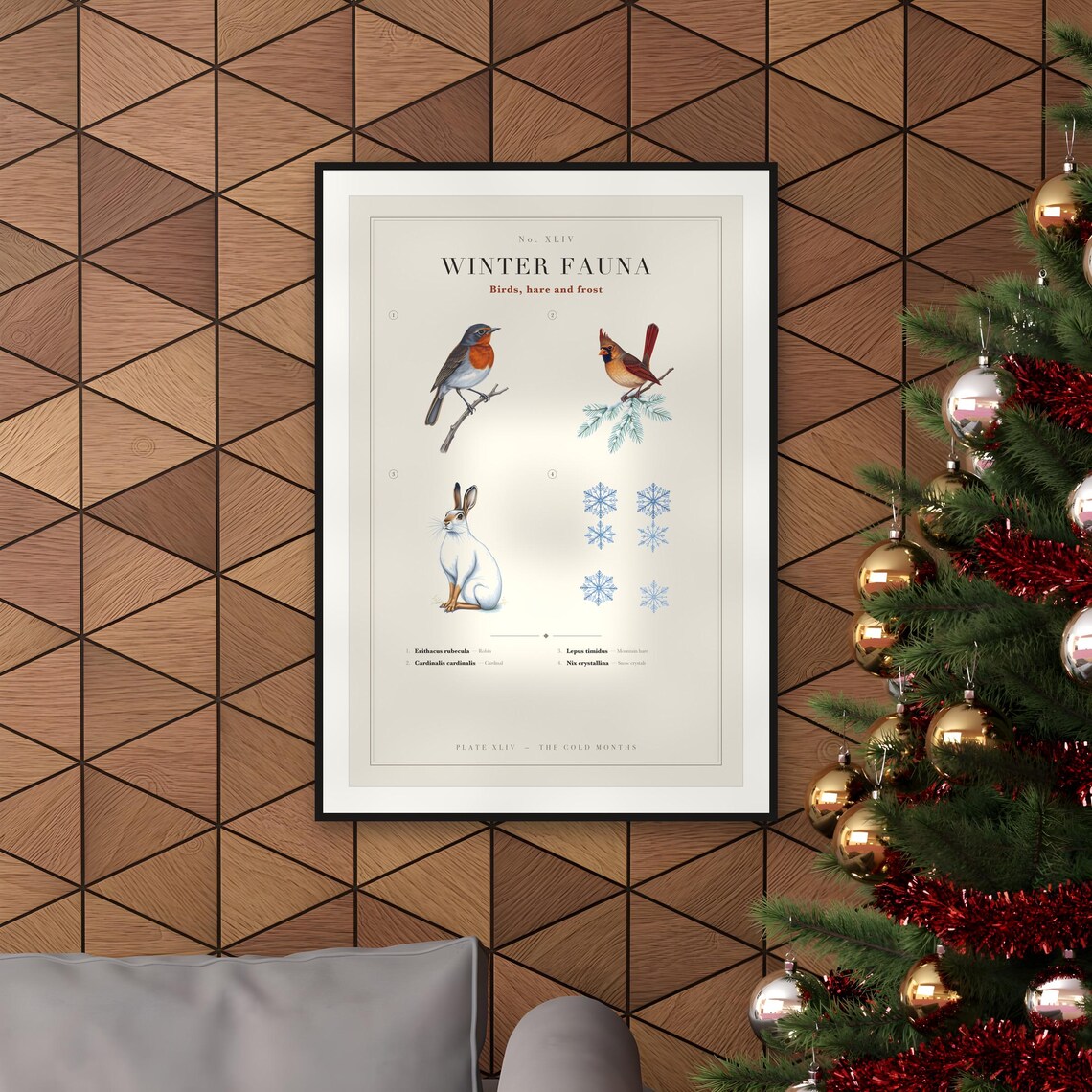 Winter Fauna Chart Print — art print by WedgeAtelier