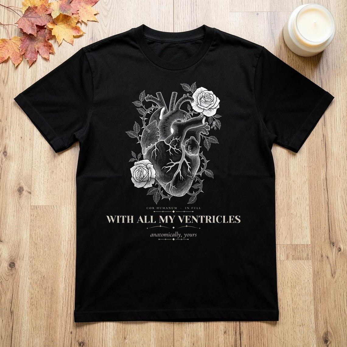Anatomical Heart Rose Valentine Shirt by WedgeAtelier