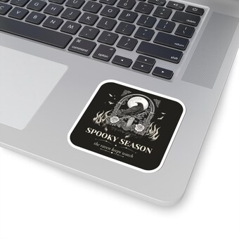 Gothic Raven Moon Sticker photo 2