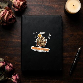 Homebody Sloth Vinyl Sticker photo 3
