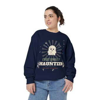 Emotionally Haunted Ghost Sweatshirt photo 2