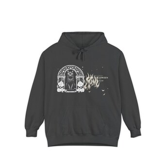 Gothic Black Cat Halloween Hoodie photo 2